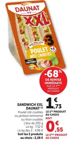 Maximarché DAUNAT SANDWICH XXL offre