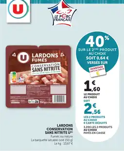Maximarché U Lardons fumés offre