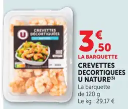 Bi1 U NATURE CREVETTES DECORTIQUEES offre