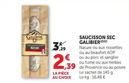 Maximarché GALIBIER SAUCISSON SEC offre