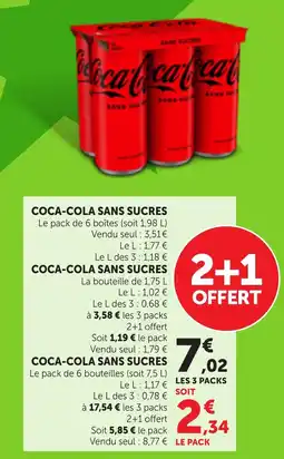 Bi1 Coca-Cola Sans Sucres offre