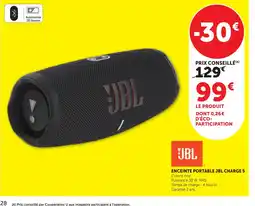 Bi1 JBL ENCEINTE PORTABLE JBL CHARGE 5 offre
