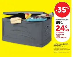 Bi1 COFFRE DE RANGEMENT ALPHA 340L offre