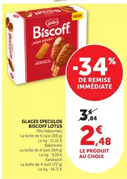 Bi1 Biscoff Glaces Speculos offre