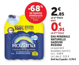 Bi1 Rozana Eau minérale naturelle gazeuse offre