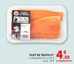 Maximarché U FILETS DE TRUITE offre