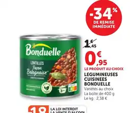 Maximarché Bonduelle Lentilles Facon Bolognaise offre