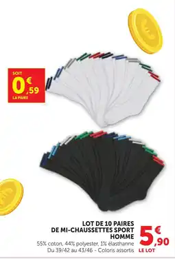 Bi1 MI-CHAUSSETTES SPORT HOMME offre