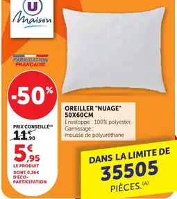 Bi1 U Maison OREILLER "NUAGE" offre