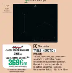 Extra Electrolux table induction offre