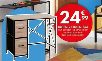 LÉNA BUREAU 2 TIROIRS