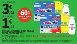 E.Leclerc ACTIMEL original goût fraise offre découverte offre