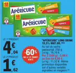E.Leclerc "APÉRICUBE" Long drink 19,5% mat.gr. offre