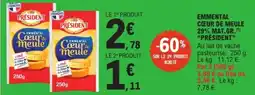 E.Leclerc PRÉSIDENT Emmental cœur de meule 29% mat.gr. offre