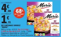 E.Leclerc "MARIE" Riz cantonais surgelé offre