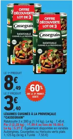 E.Leclerc CASSEGRAIN Légumes cuisinés à la provençale offre