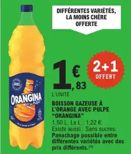E.Leclerc ORANGINA Boisson gazeuse à l'orange avec pulpe offre
