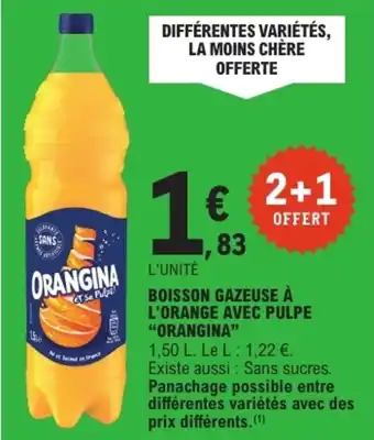 ORANGINA Boisson gazeuse à l'orange avec pulpe