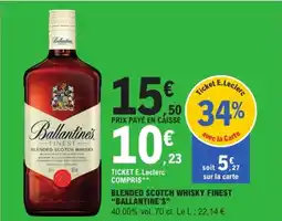 E.Leclerc BALLANTINE'S Blended scotch whisky finest offre
