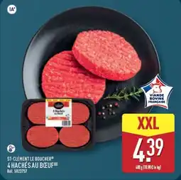 ALDI St-clément le boucher 4 hachés au bœuf offre