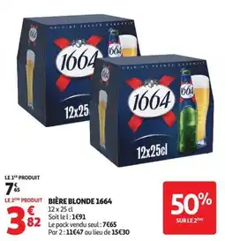 Auchan 1664 Bière blonde offre