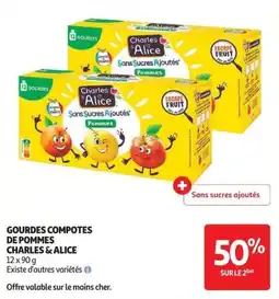 Auchan Charles & Alice Gourdes Compotes offre
