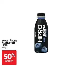 Auchan Hipro yaourt à boire à la myrtille offre