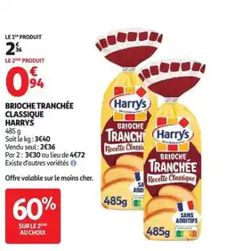 Auchan Harrys Brioches tranchées offre