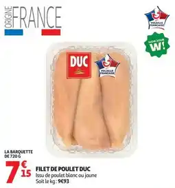 Auchan DUC Filet de poulet offre