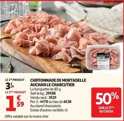 Auchan Auchan Le Charcutier Chiffonnade de Mortadelle offre
