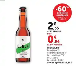 Super U L.b.f. biere offre