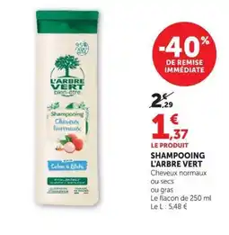 Super U L'ARBRE VERT Shampooing offre