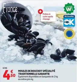 Auchan Moules de bouchot specialite traditionnelle garantie offre