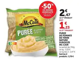 Super U McCain Puree de pommes de terre offre