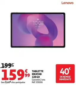 Auchan Lenovo TABLETTE IDEATAB offre