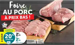 Super U Longe de porc entiere avec os decoupee sans filet mignon avec pointe offre