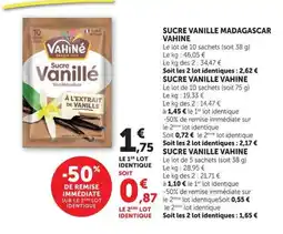 Super U VAHINE Sucre Vanillé offre