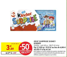 Intermarché Hyper Kinder Oeuf surprise Disney offre