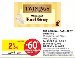 Intermarché Hyper Twinings the original earl grey offre