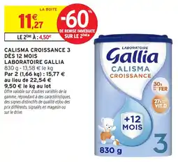 Intermarché Hyper Gallia Calisma Croissance 3 offre