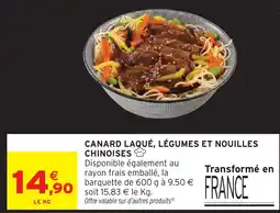 Intermarché Hyper CANARD LAQUÉ, LÉGUMES ET NOUILLES CHINOISES offre