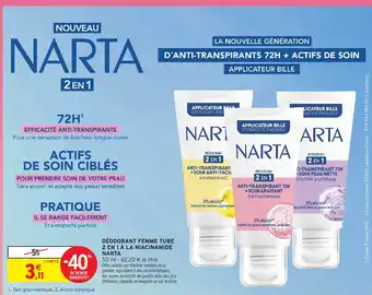NARTA Déodorant Femme Tube 2 en 1