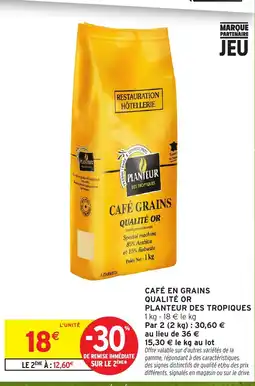 Intermarché Hyper PLANTEUR CAFÉ GRAINS offre