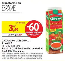 Intermarché Hyper Alvalle Gazpacho offre