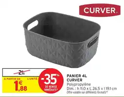 Intermarché Hyper CURVER PANIER 4L offre