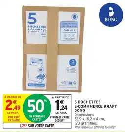 Intermarché Hyper BONG Pochettes e-commerce kraft offre
