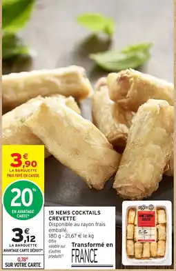 Intermarché Hyper Agis nems cocktail crevette offre