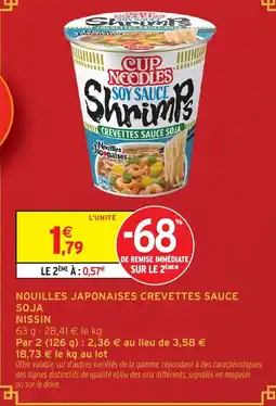 Intermarché Hyper CUP NOODLES Shrimp offre