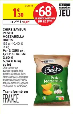Intermarché Hyper Brets Chips saveur Pesto Mozzarella offre