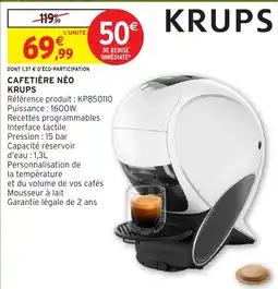 Intermarché Hyper KRUPS CAFETIÈRE NÉO offre